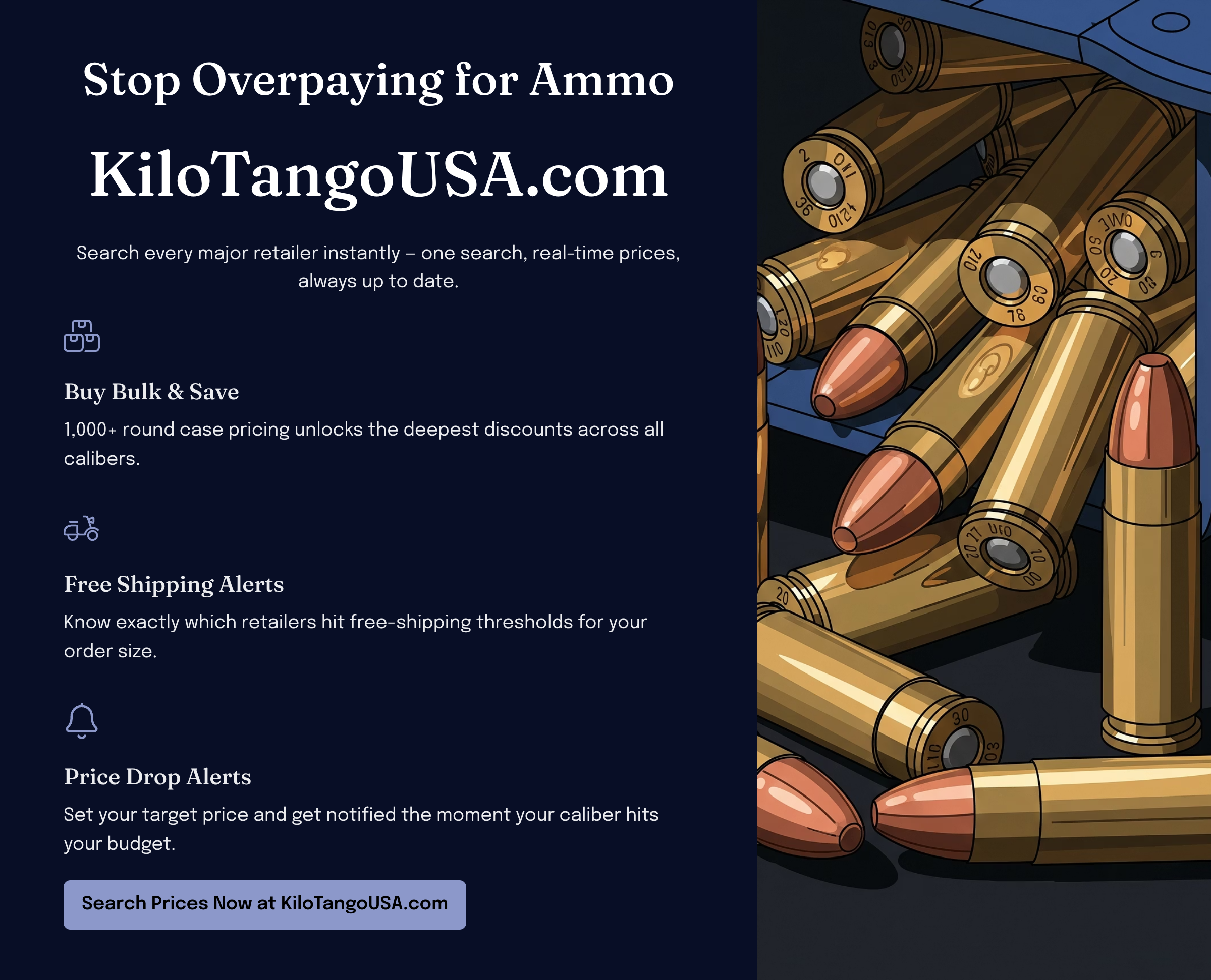 4 tips to save more on every ammo order — buy bulk, compare retailers, watch fees, set price alerts