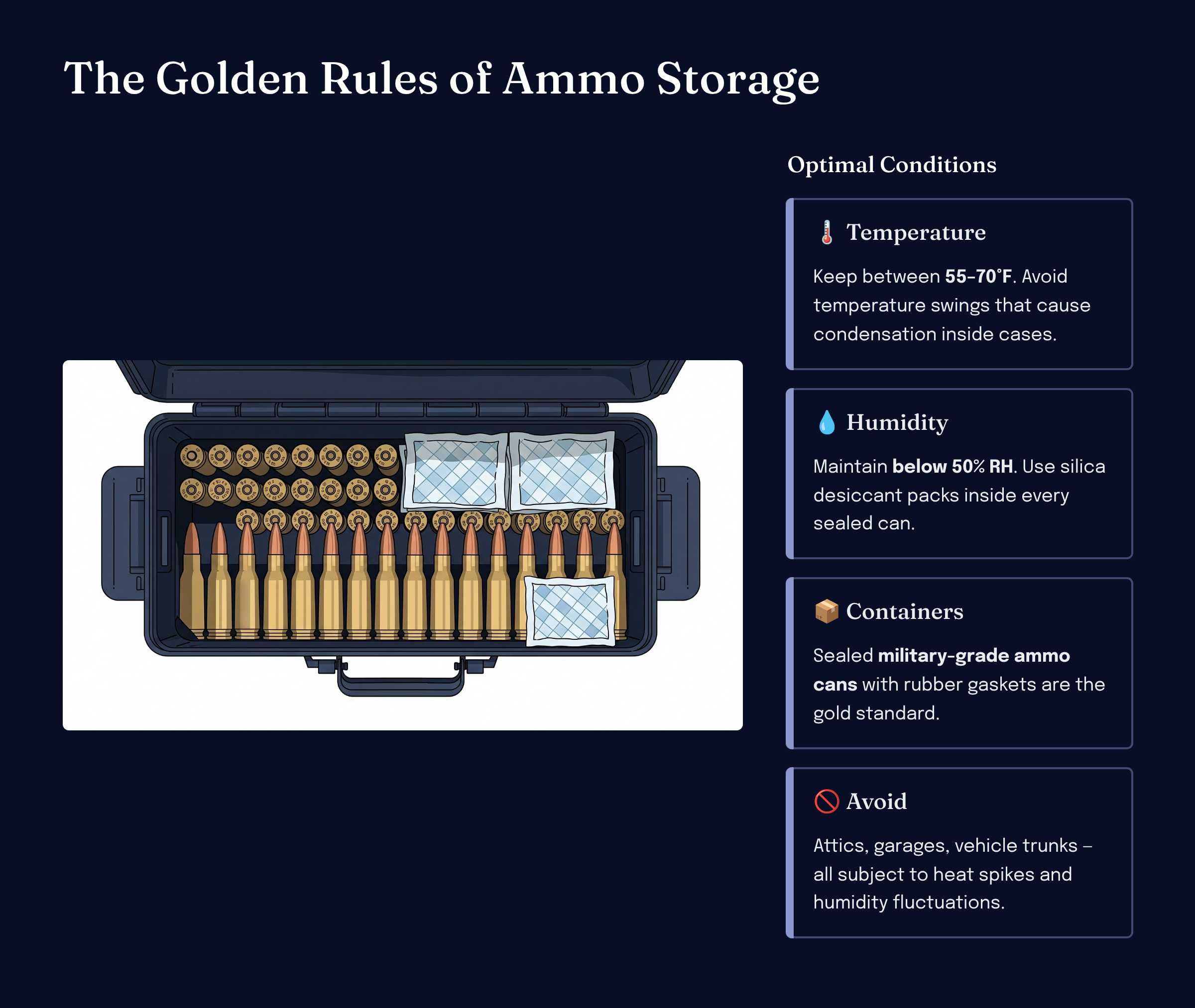 Ammo storage best practices and warning signs of bad ammunition