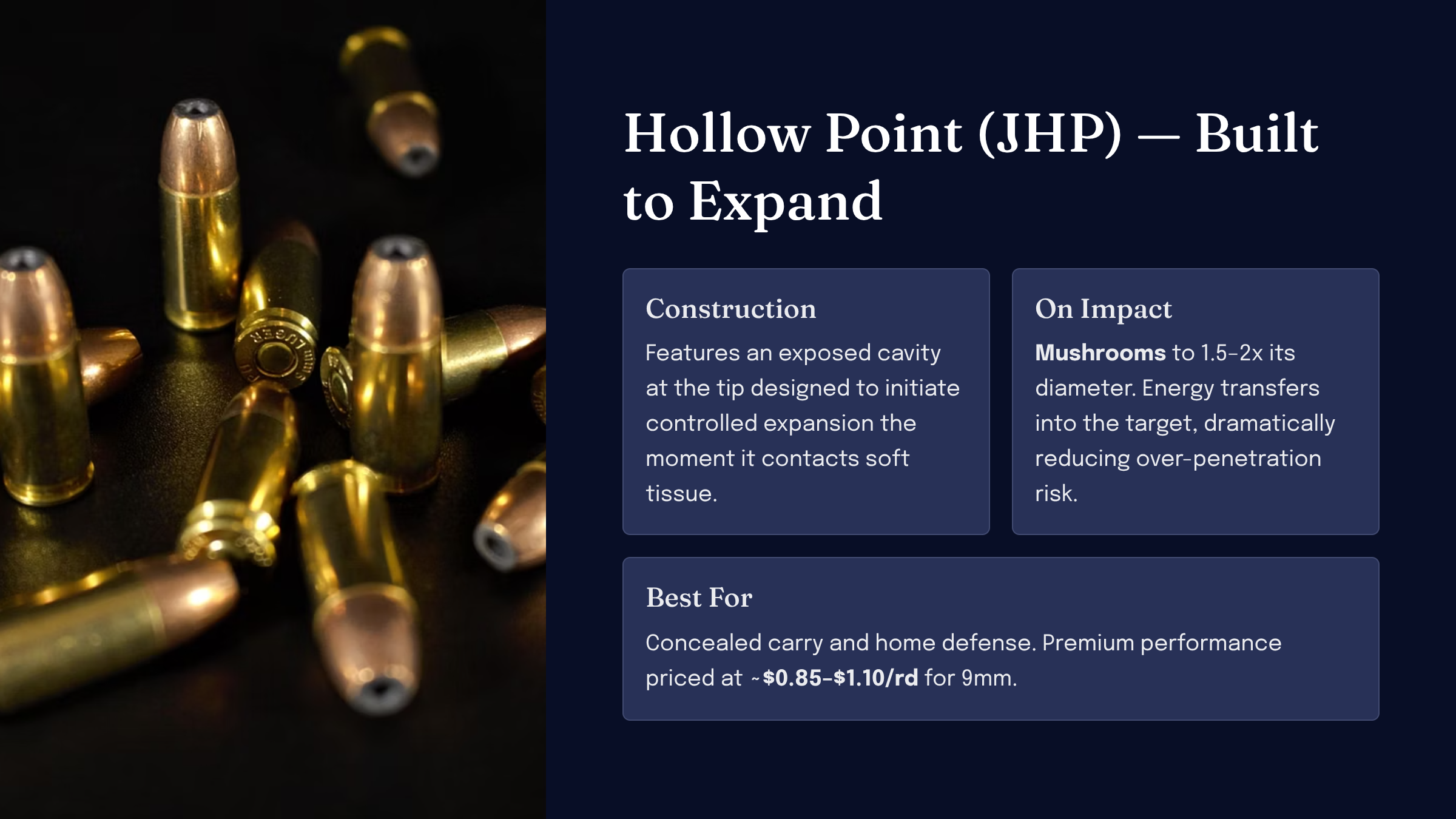 When to use FMJ vs hollow point — range training versus self defense